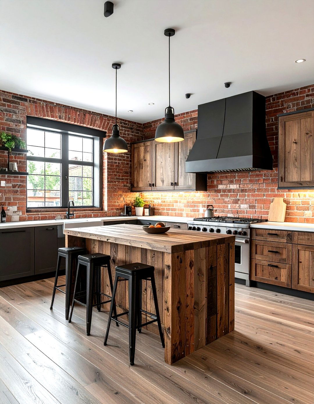 Brick wainscoting - 30 kitchen wainscoting ideas