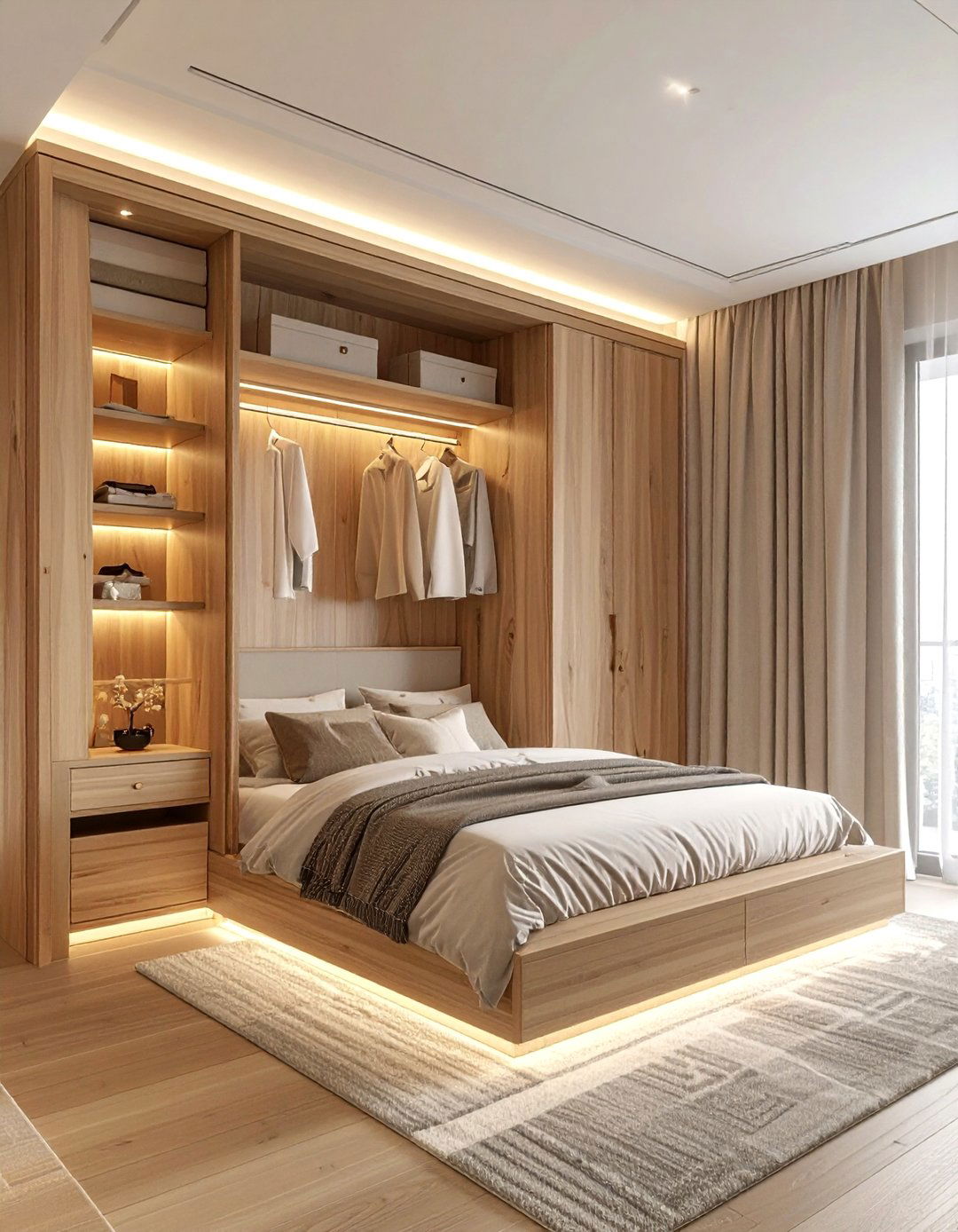 Bridge Wardrobe Unit - 30 bedroom overhead storage ideas