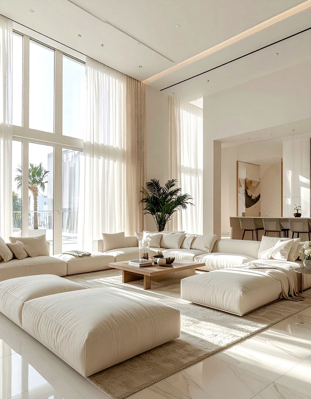 Bright Airy Cream Living Room - 30 bohemian cream living room ideas