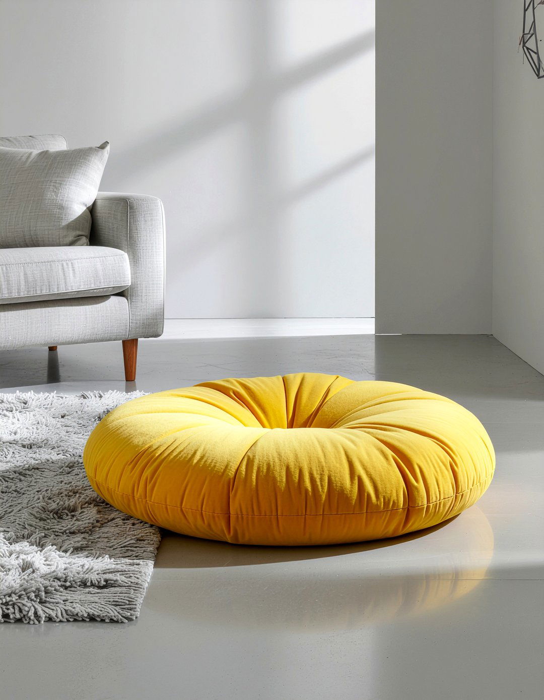 Bright Floor Cushion - 30 living room floor cushion ideas