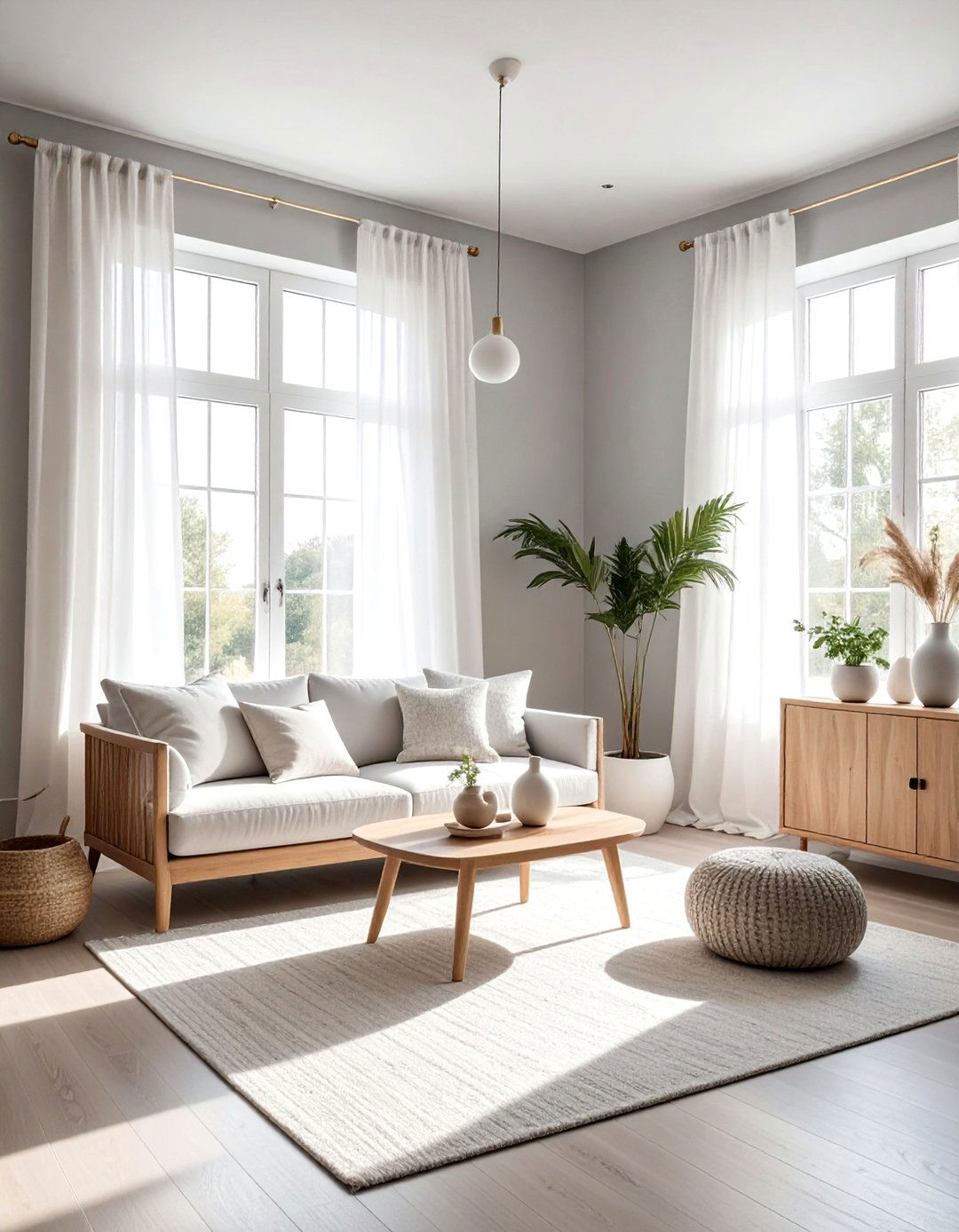 Bright Grey Boho Living Room - 30 bohemian grey living room ideas