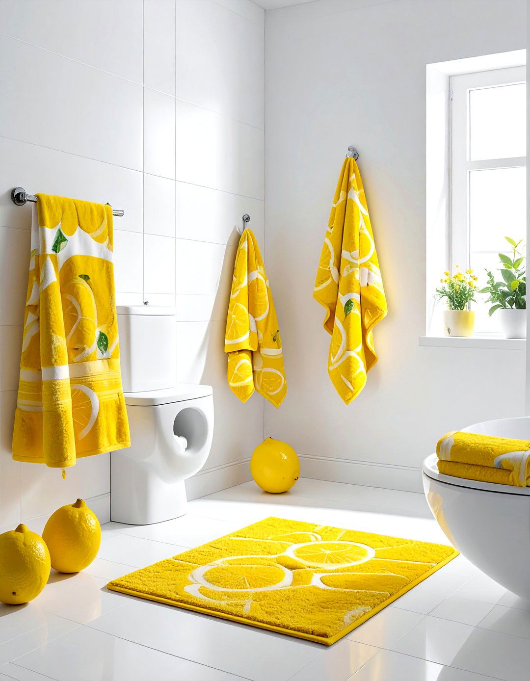 Bright Lemon Bathroom Decor - 30 yellow bathroom ideas