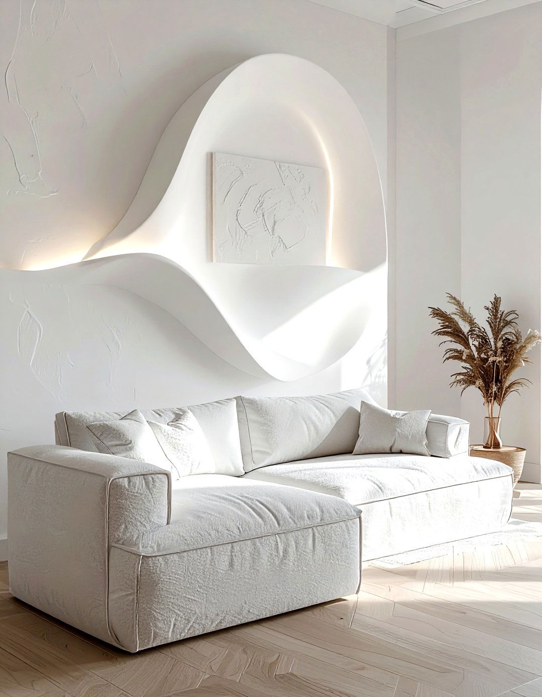 Bright Living Room Plaster Sconce - 30 living room sconce ideas