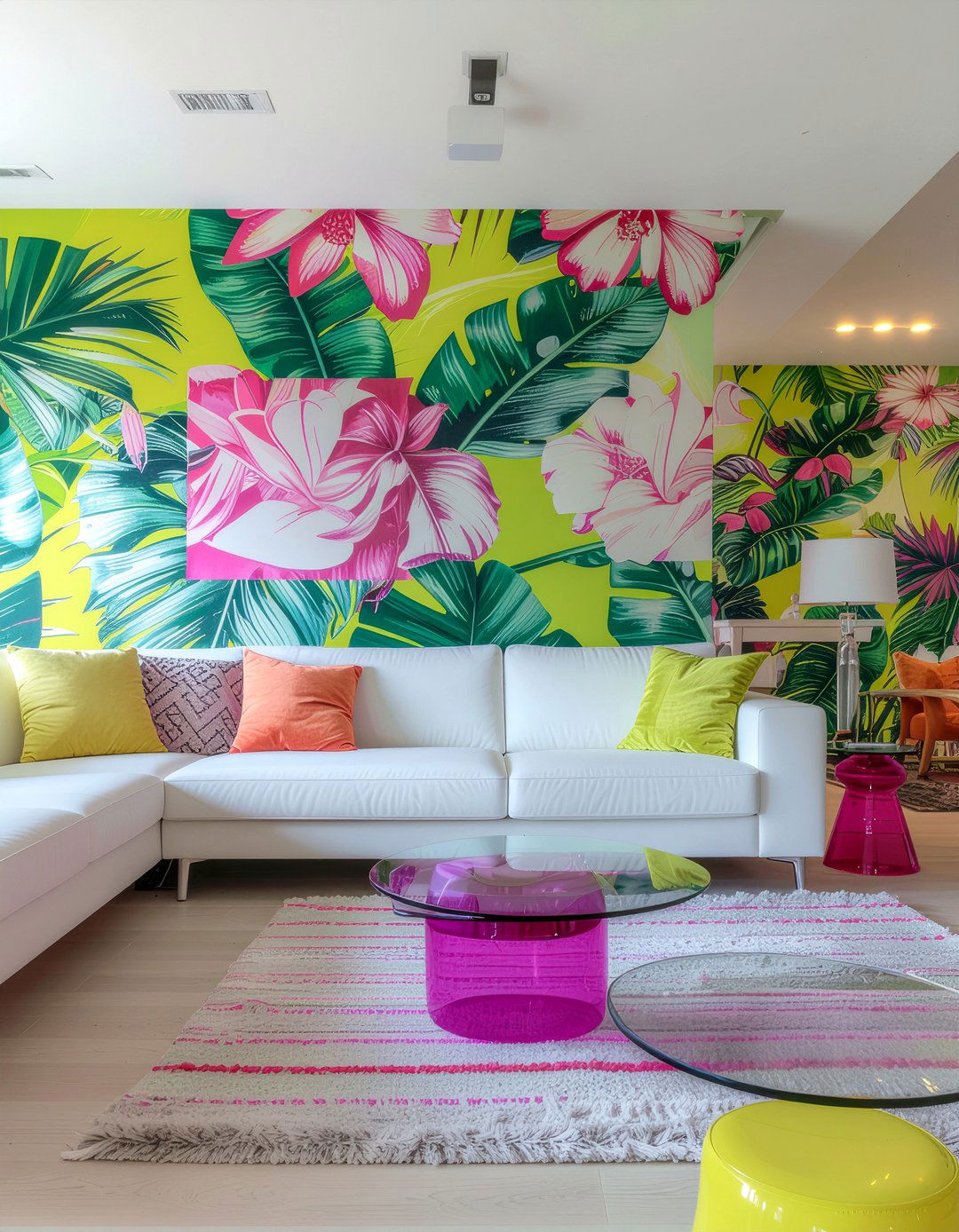 Bright Tropical Wallpaper - 30 living room tropical wallpapers