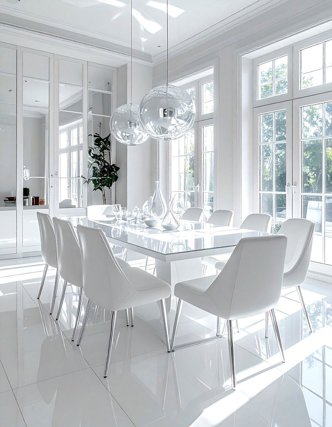 Bright White Dining Room - 30 white dining room ideas