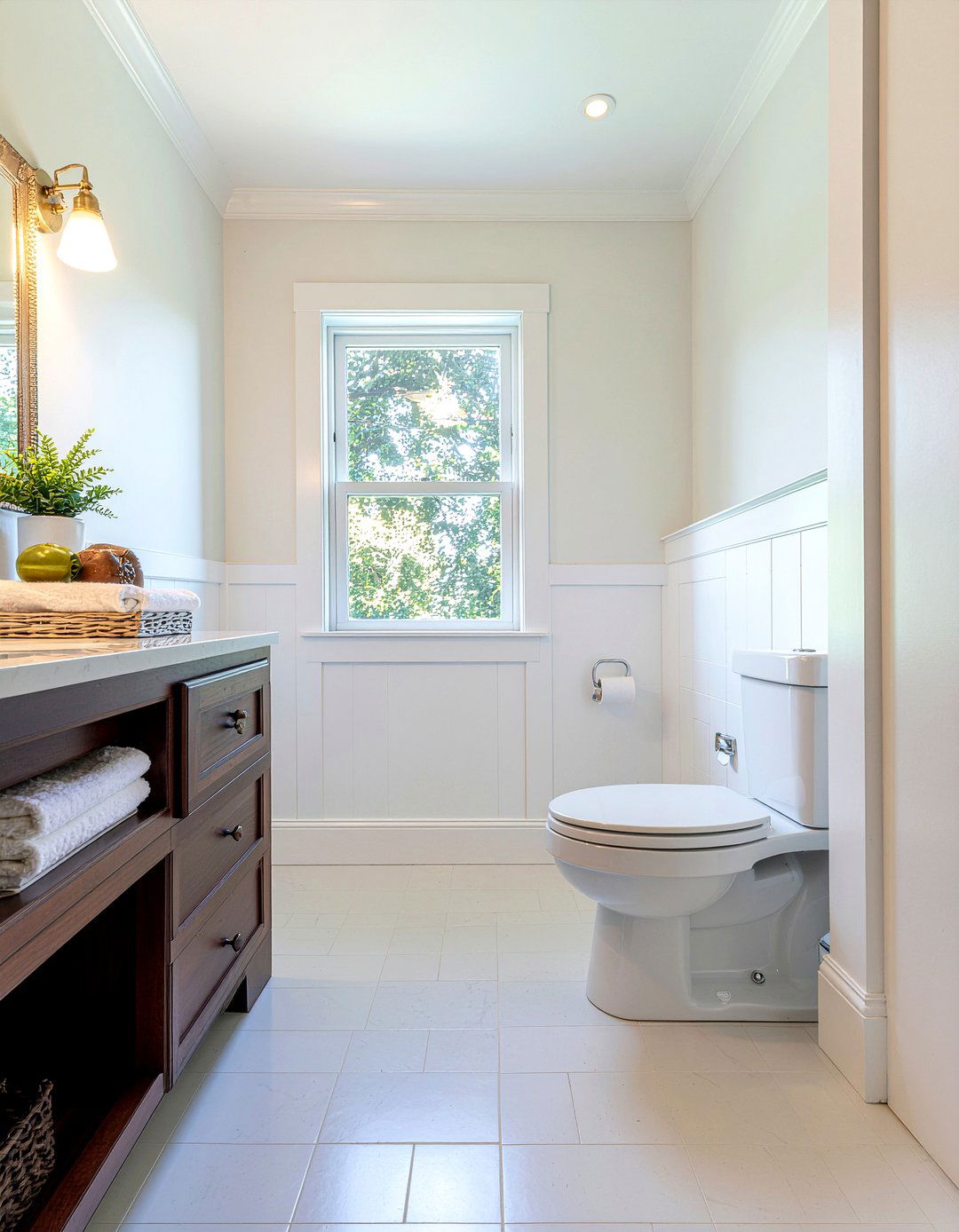 Bright White Paint - 30 small bathroom maximization ideas
