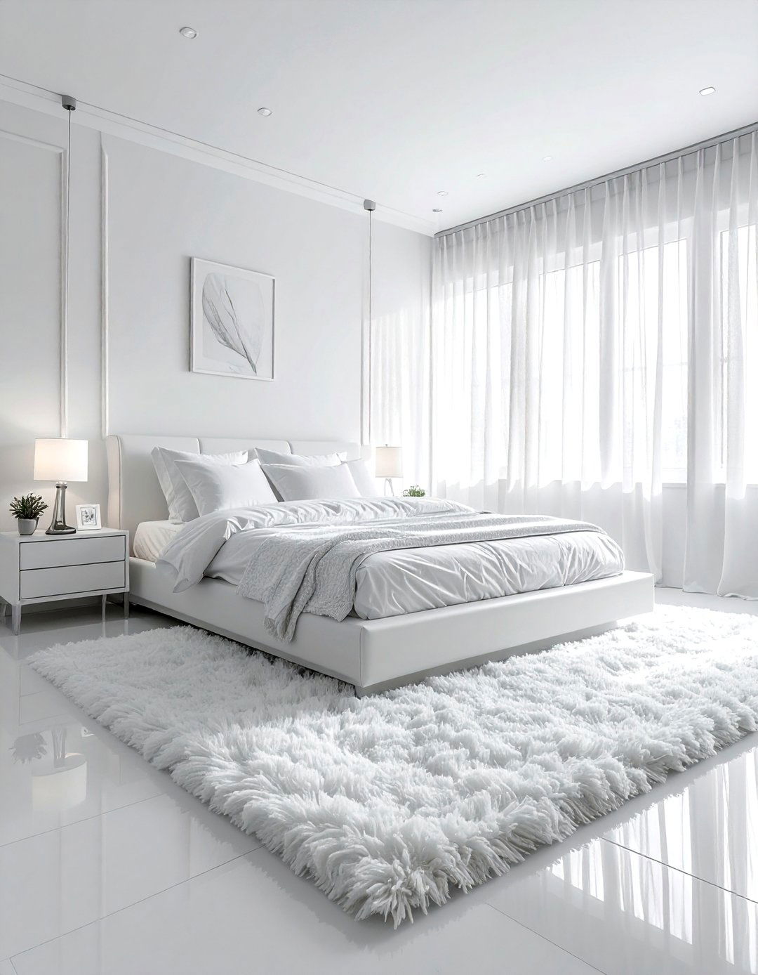 Bright White Square Bedroom - 30 square bedroom ideas