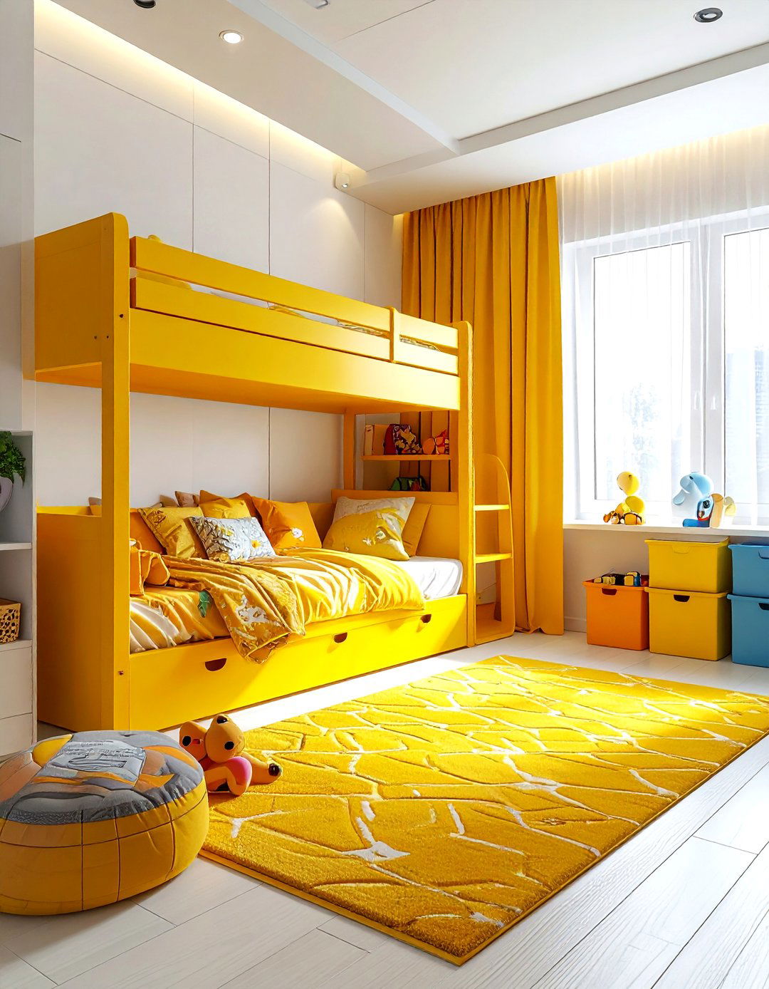 Bright Yellow Kids Bedroom - 30 bright yellow bedroom ideas