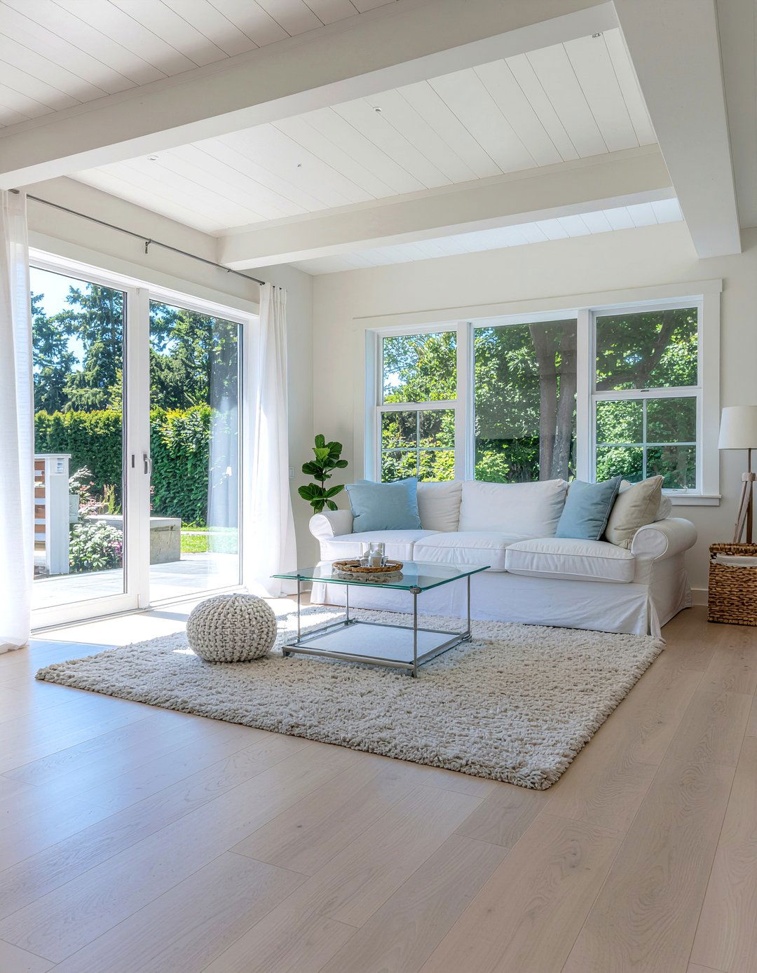 Bright and airy garage living room - 30 converted garage living room ideas