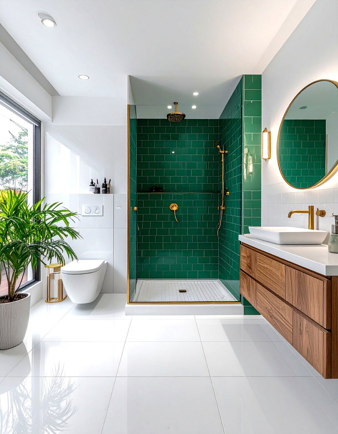 Bright bathroom tiles - 30 colorful home decor ideas