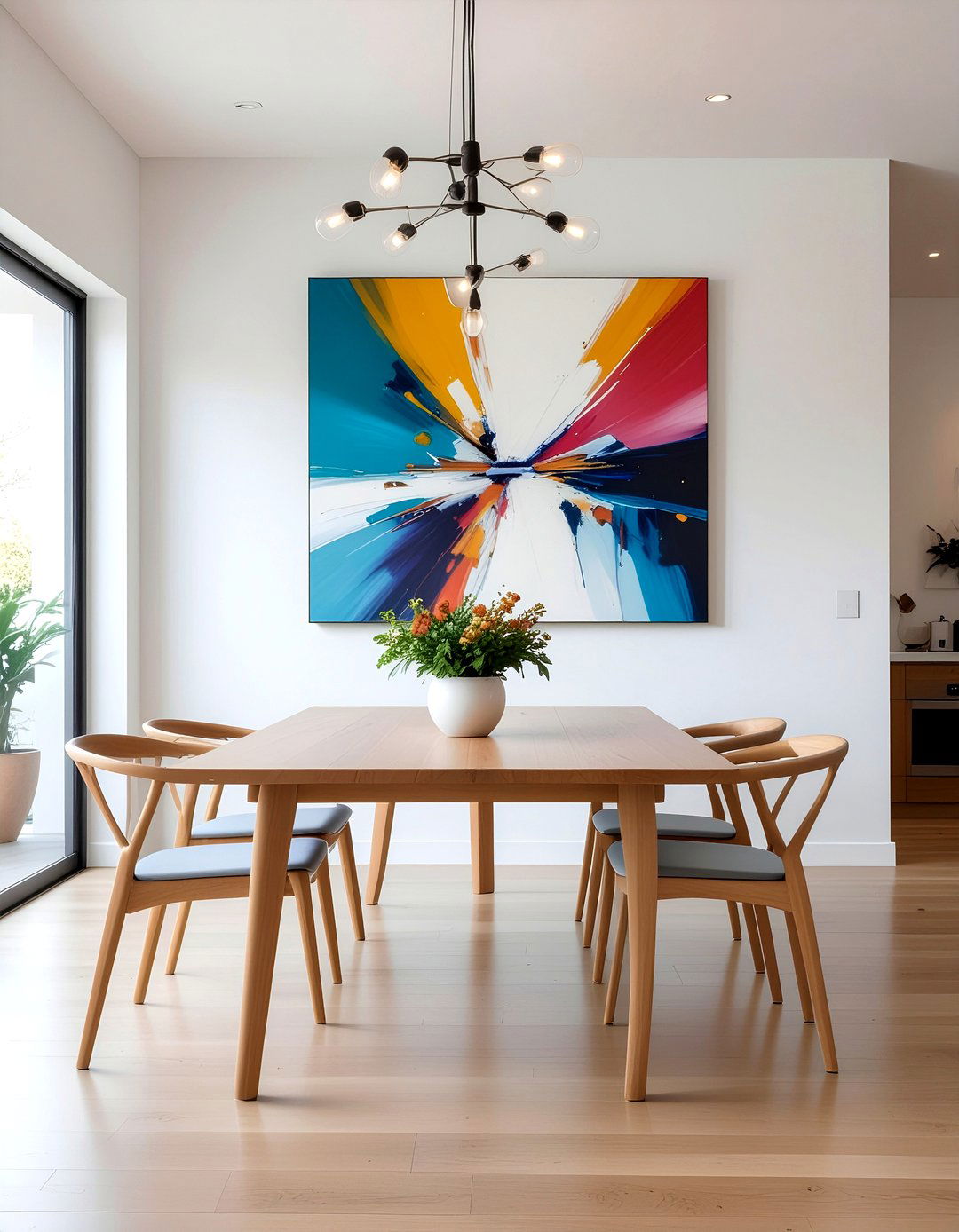 Bright dining room wall art - 30 bright dining room ideas