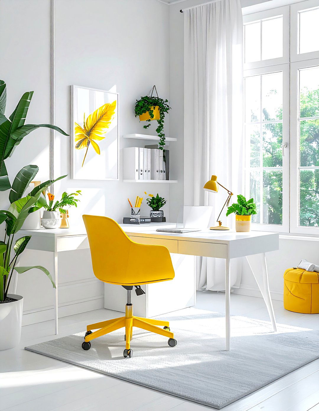 Bright home office - 30 bright decor ideas