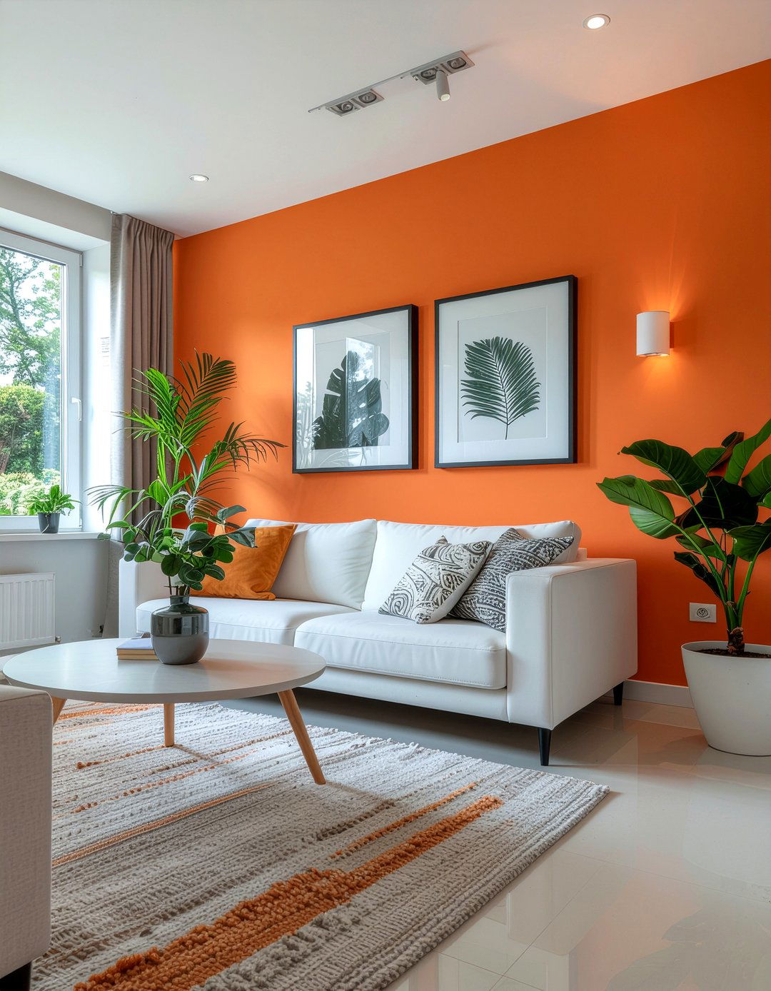 Bright orange living room - 30 colorful living room ideas