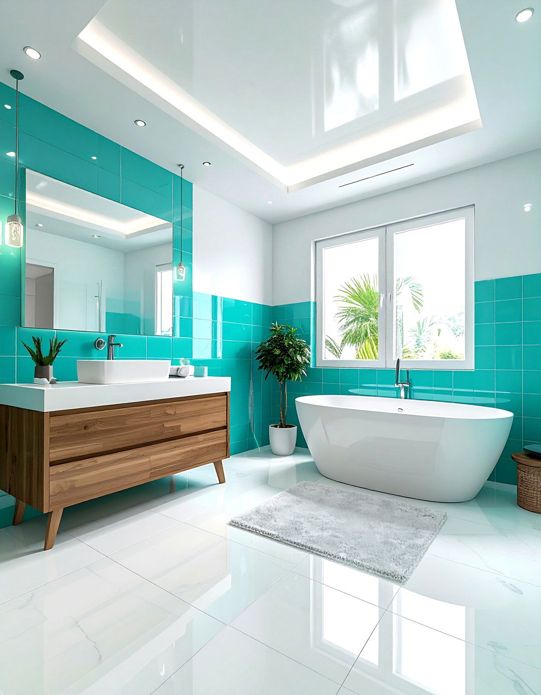 30 Turquoise Bathroom Ideas for a Bright and Coastal Look