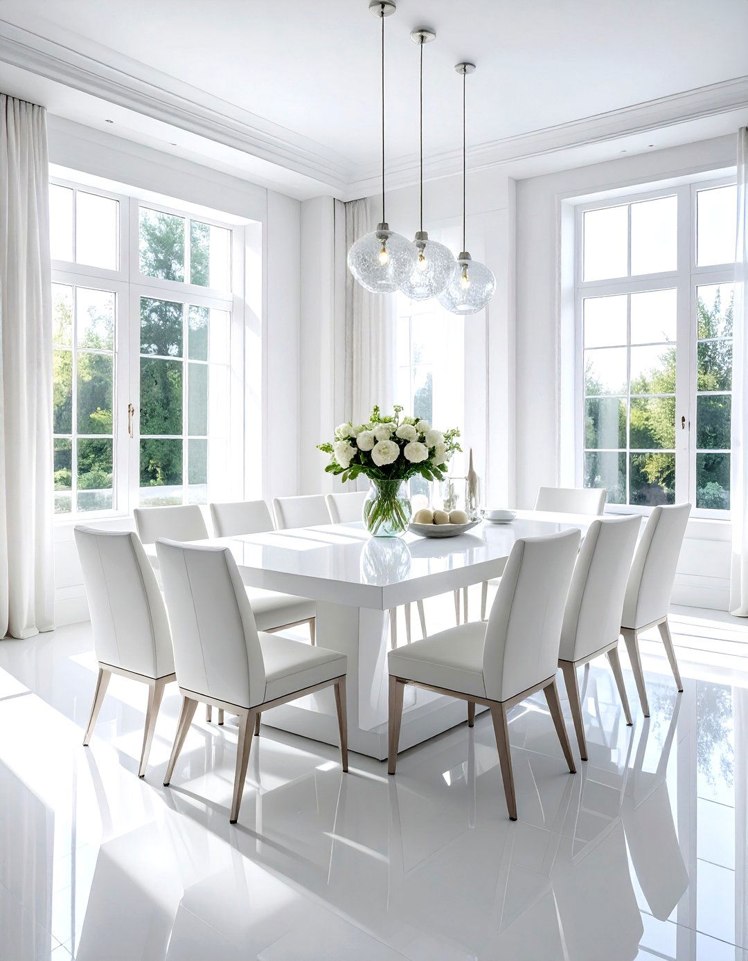Bright white dining room - 30 white and white dining room ideas