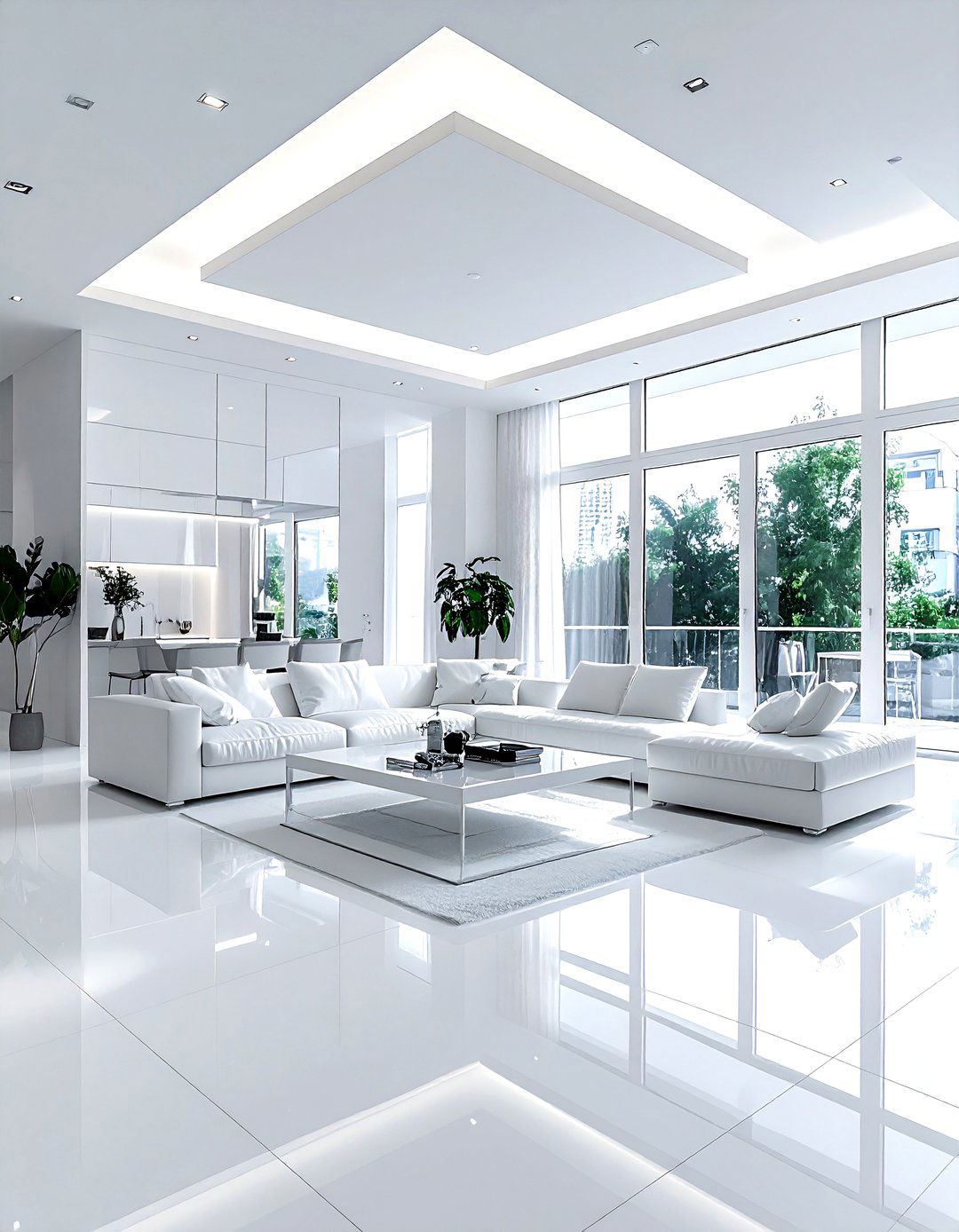 Bright white living room - 30 white living room ideas