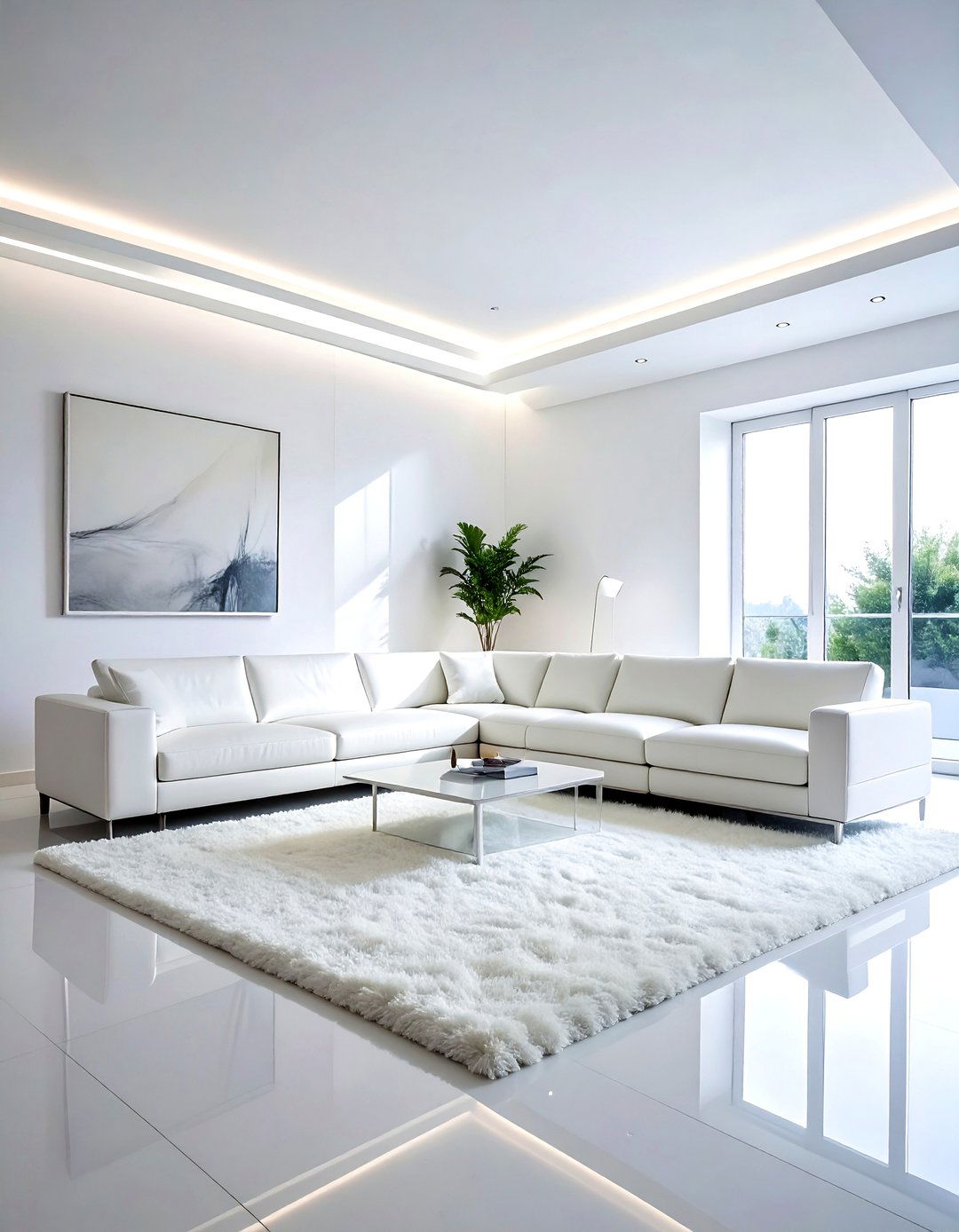 Bright white living room - 30 white and white living room ideas