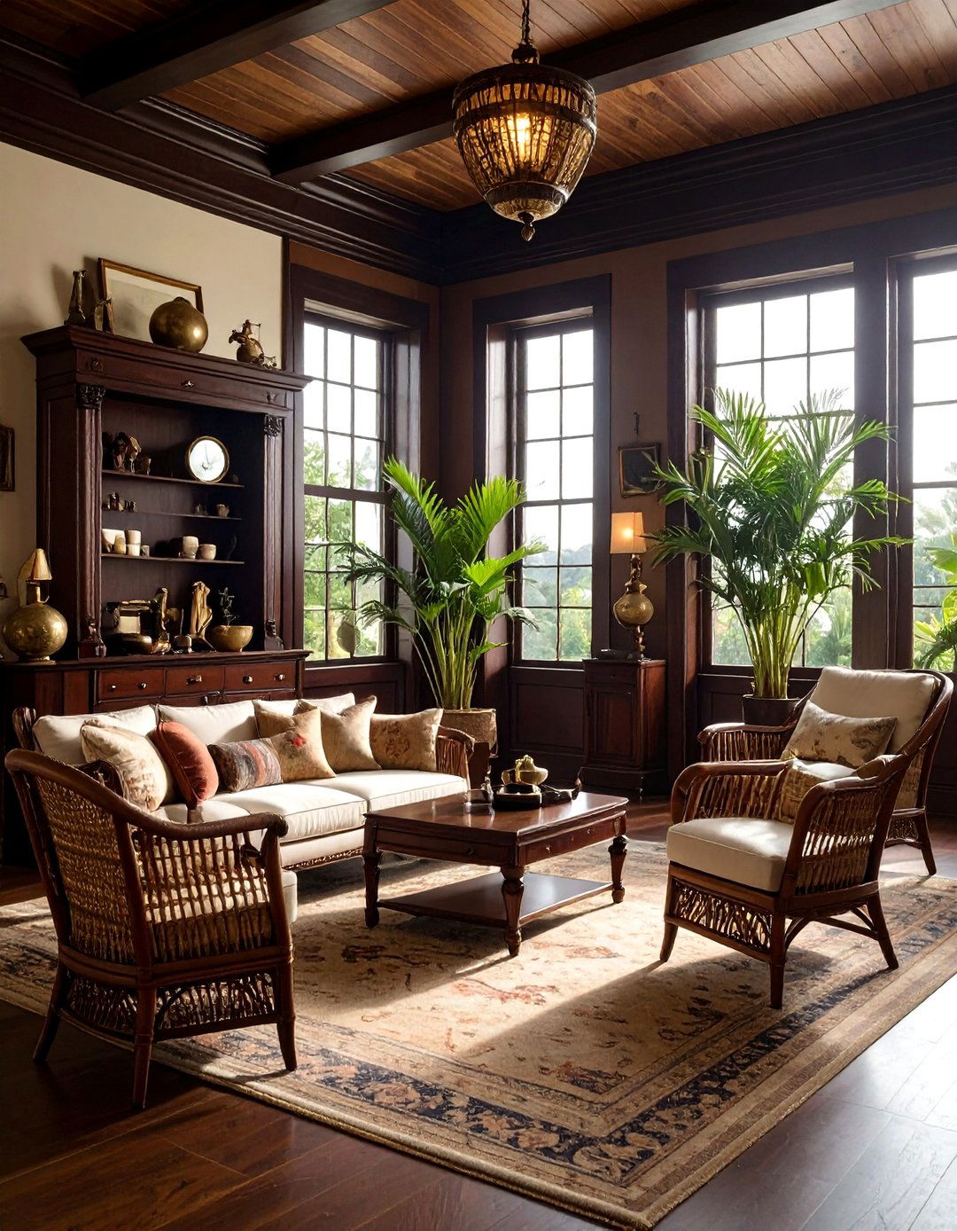 British Colonial Decor - 30 travel themed living room ideas