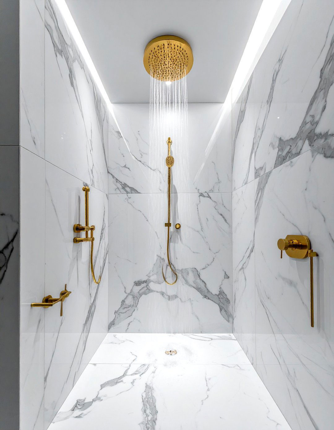 Brizo Luxe Gold Shower System - 30 Brizo bathroom ideas