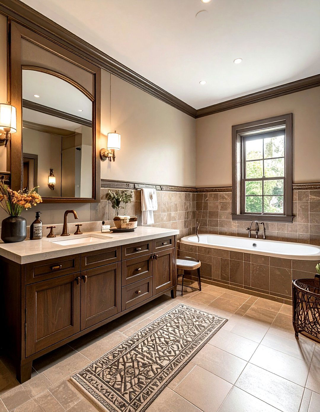 30 Warm Brown Bathroom Ideas for a Relaxing Modern Spa