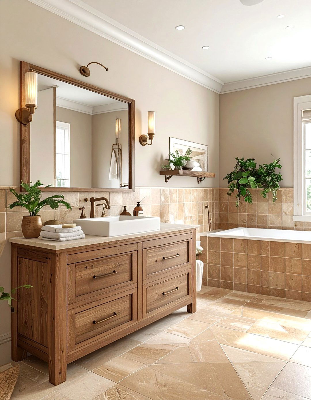 Bronze Bathroom - 30 bathroom accent color ideas