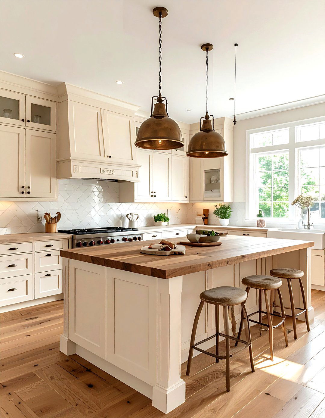 Bronze Bell Pendant - 30 metal pendant kitchen ideas