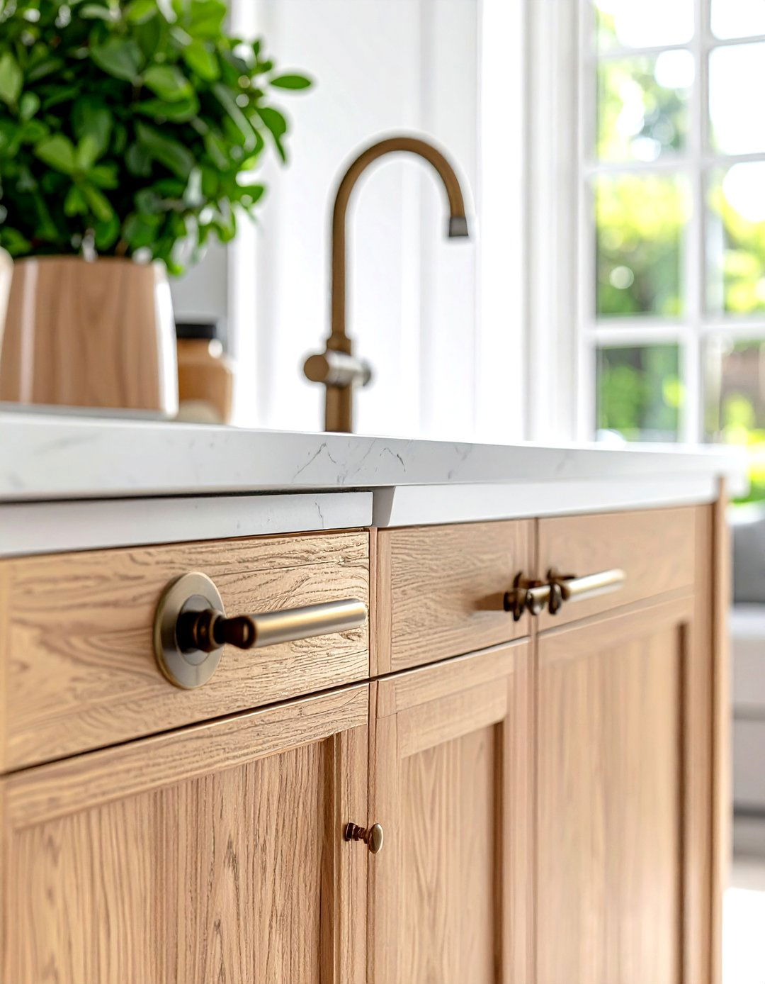 Bronze Cabinet Hardware - 30 warm brown kitchen ideas