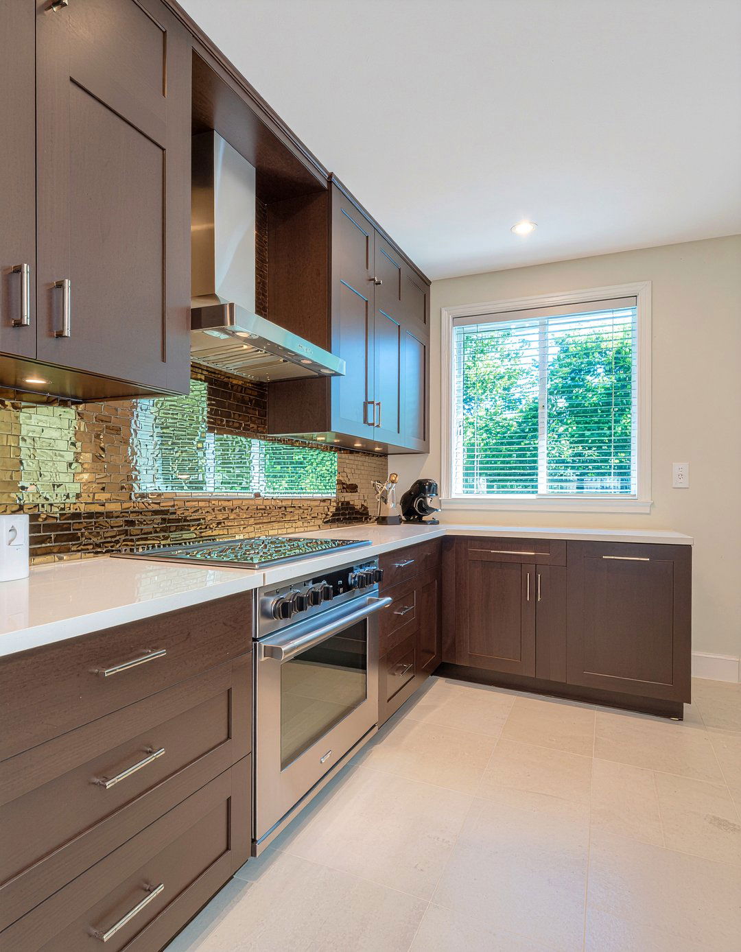 Bronze Mirror Backsplash - 30 mirror backsplash kitchen ideas
