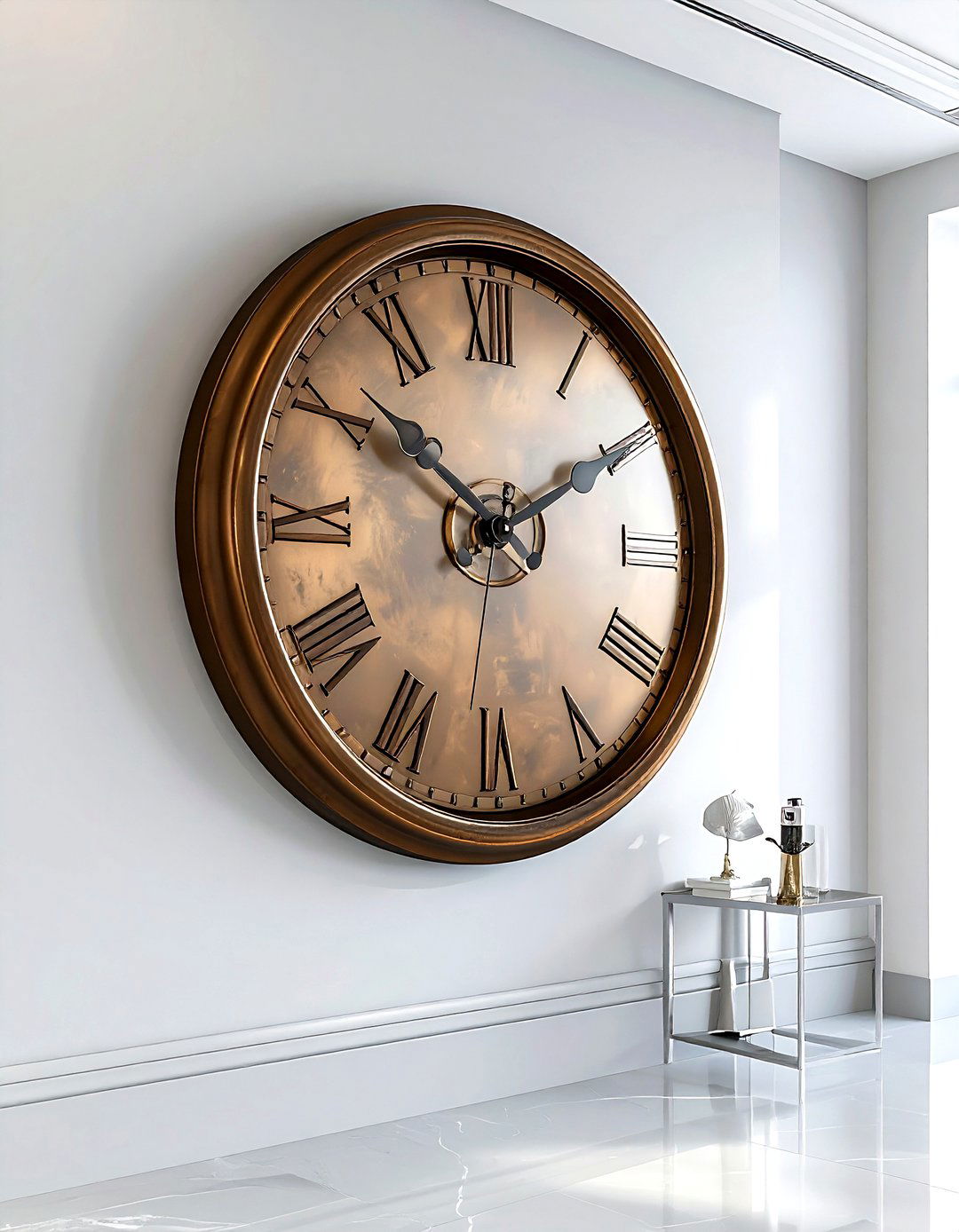Bronze Wall Clock - 30 bronze decor ideas