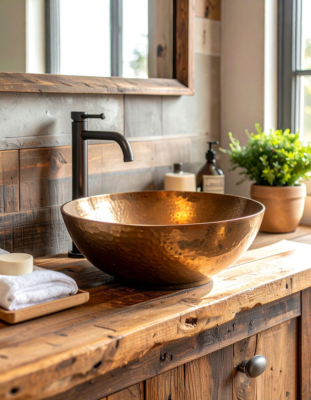Bronze bathroom sink - 30 bronze bathroom ideas