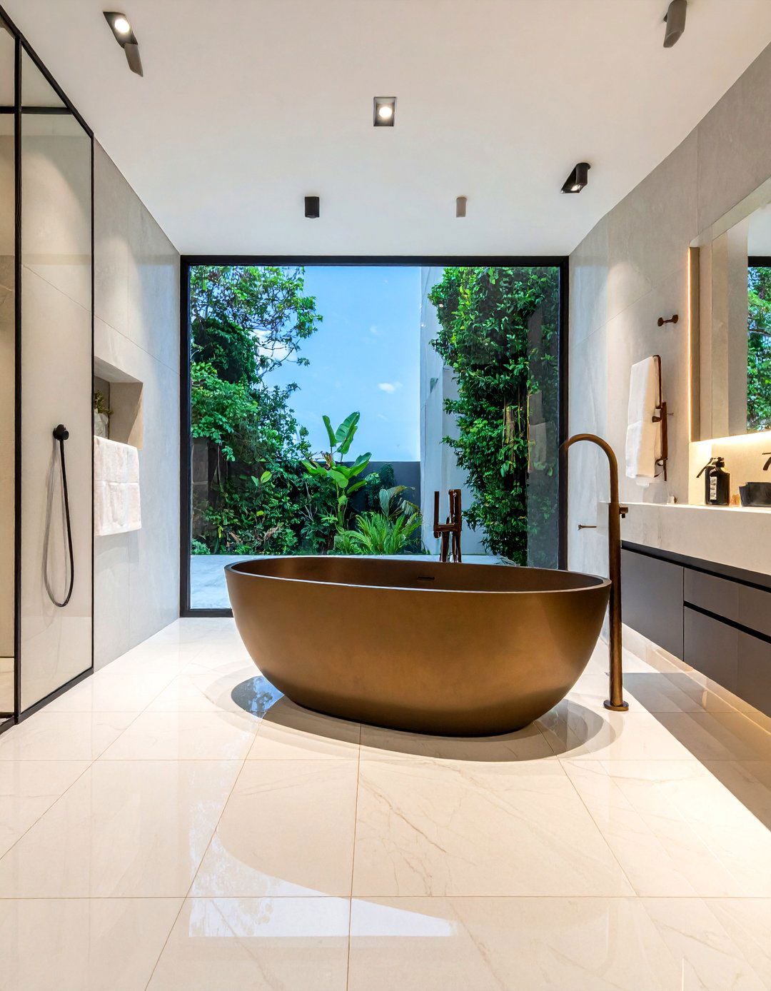 Bronze bathtub faucet - 30 bronze bathroom ideas