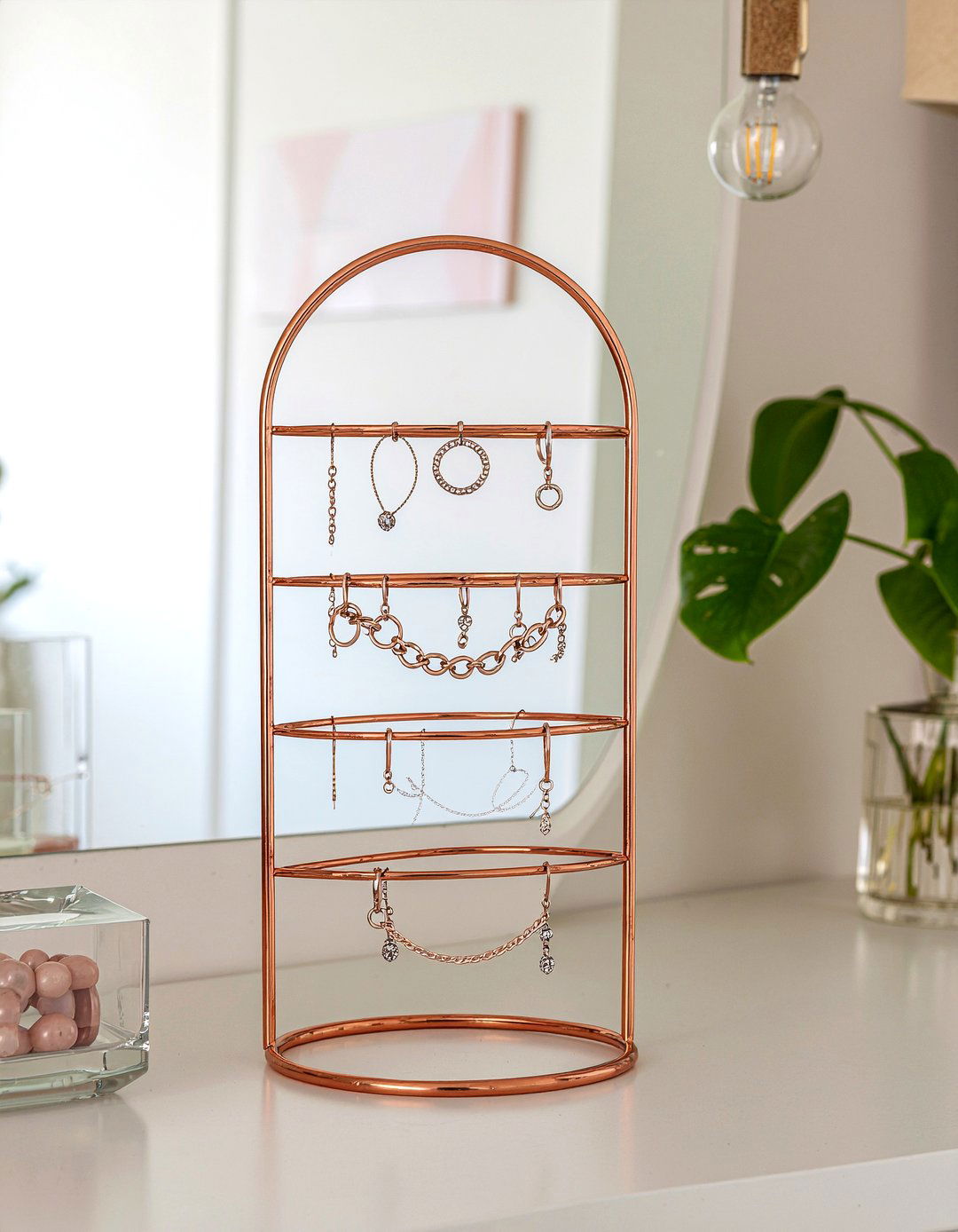 Bronze jewelry organizer - 30 bronze accent bedroom ideas