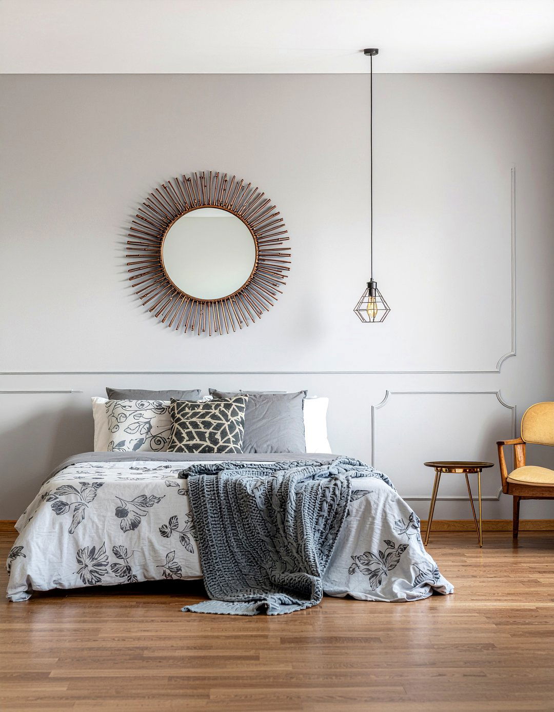 Bronze mirror over bed - 30 bronze accent bedroom ideas