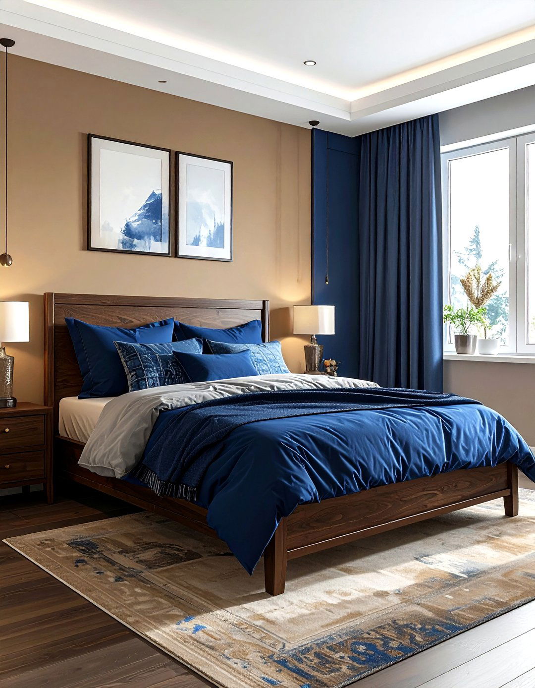 Brown And Blue Bedroom - 30 brown bedroom ideas