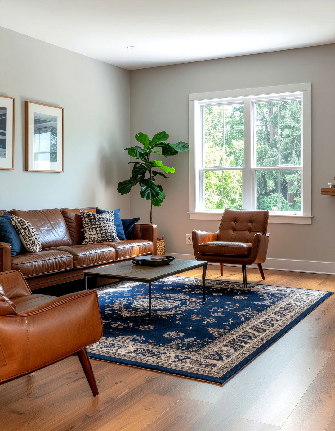 Brown And Blue Living Room - 30 chocolate living room ideas