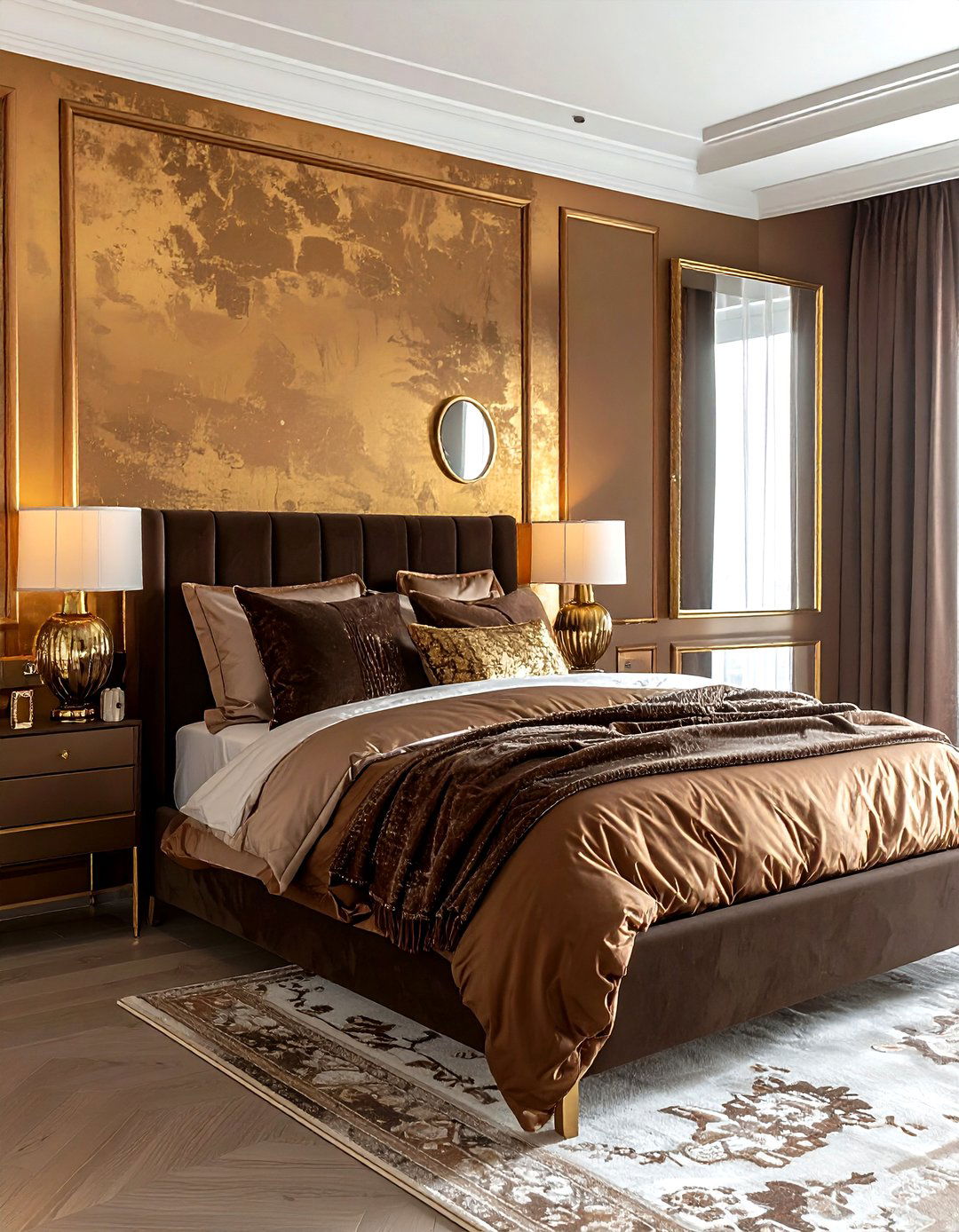 Brown And Gold Bedroom - 30 brown bedroom ideas