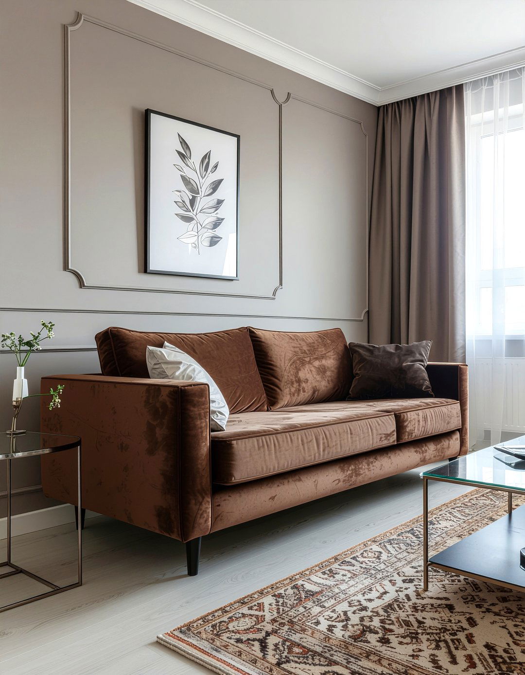 Brown And Grey Living Room - 30 chocolate living room ideas