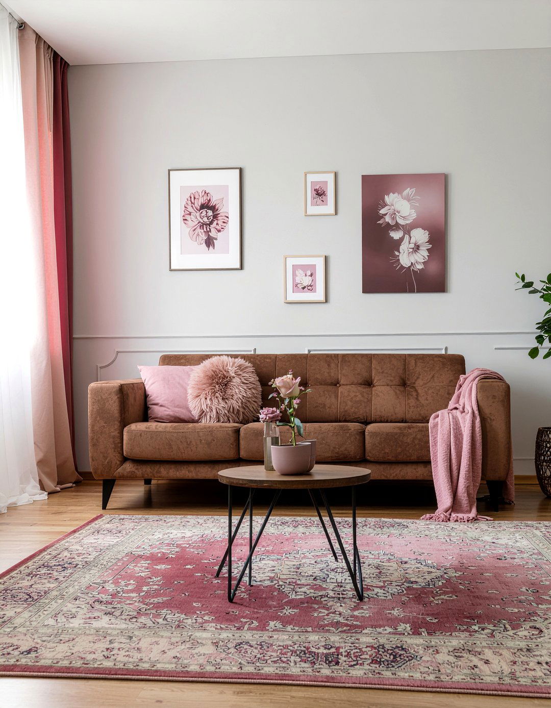 Brown And Pink Living Room - 30 chocolate living room ideas