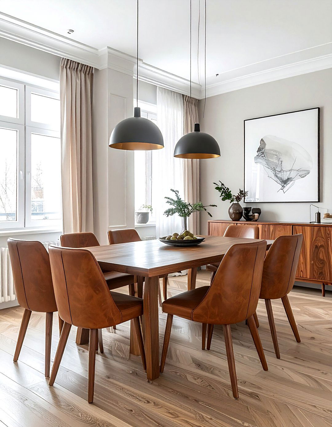 Brown Leather Dining Room Chairs - 30 chocolate dining room ideas