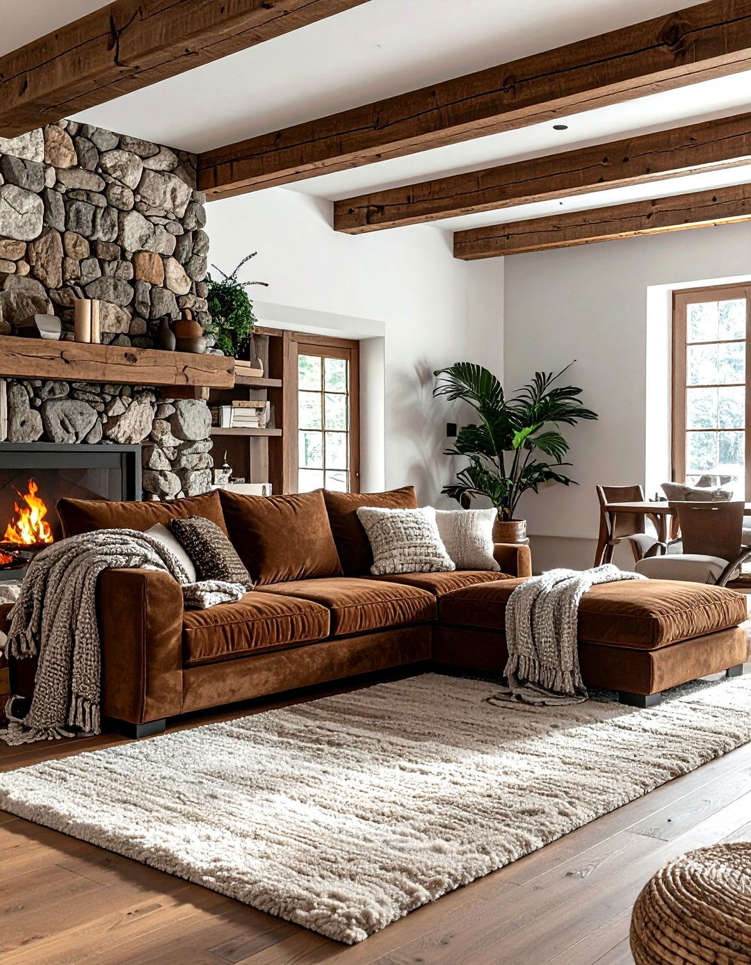 Brown Performance Micro Suede Couch - 30 living room performance fabric sofa ideas