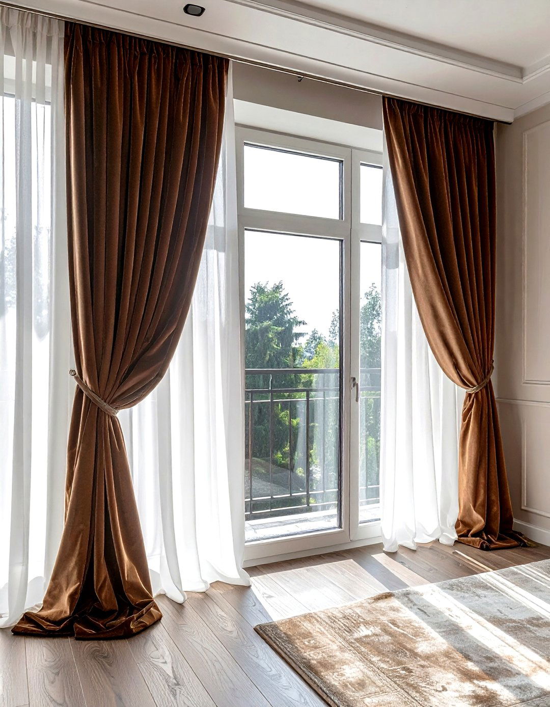 Brown Velvet Curtains - 30 brown decor ideas