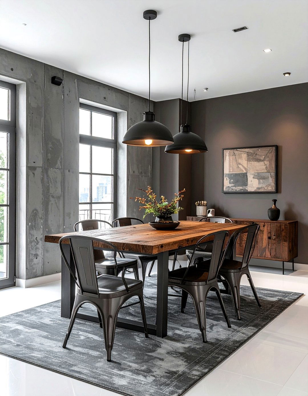 Brown and Gray Dining Room - 30 brown dining room color schemes