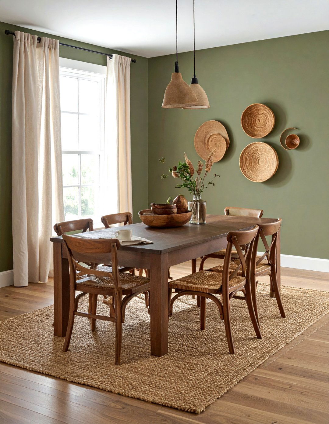 Brown and Sage Dining Room - 30 brown dining room color schemes