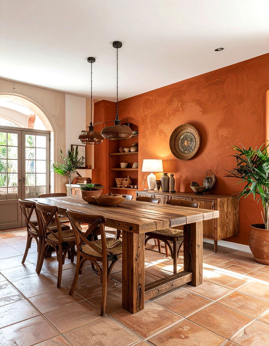 Brown and Terracotta Dining Room - 30 brown dining room color schemes