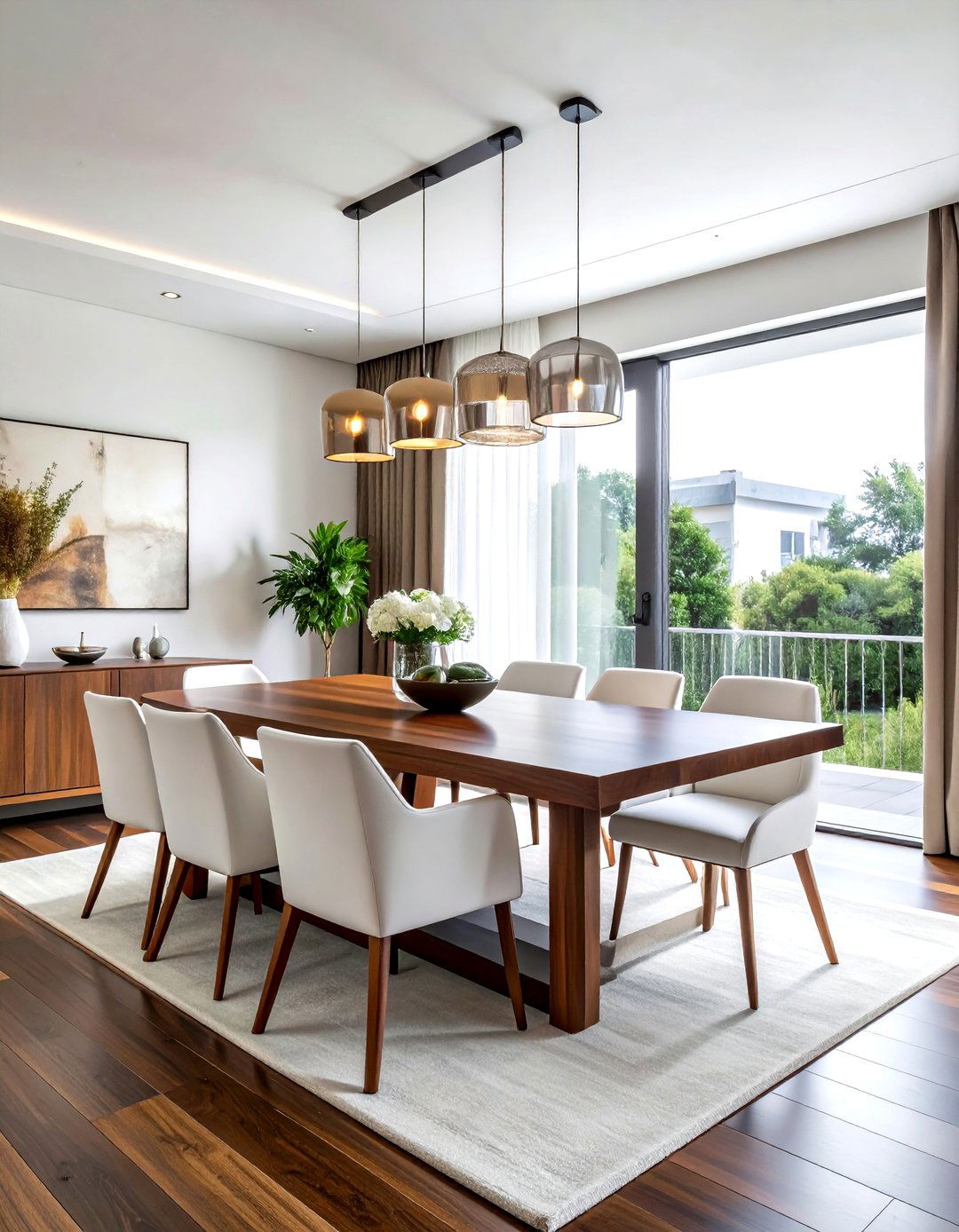 Brown and White Dining Room - 30 brown dining room color schemes