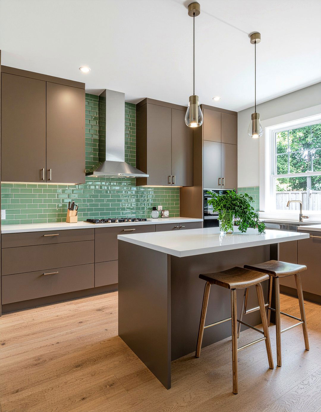 Brown and green kitchen - 30 chocolate brown kitchen ideas