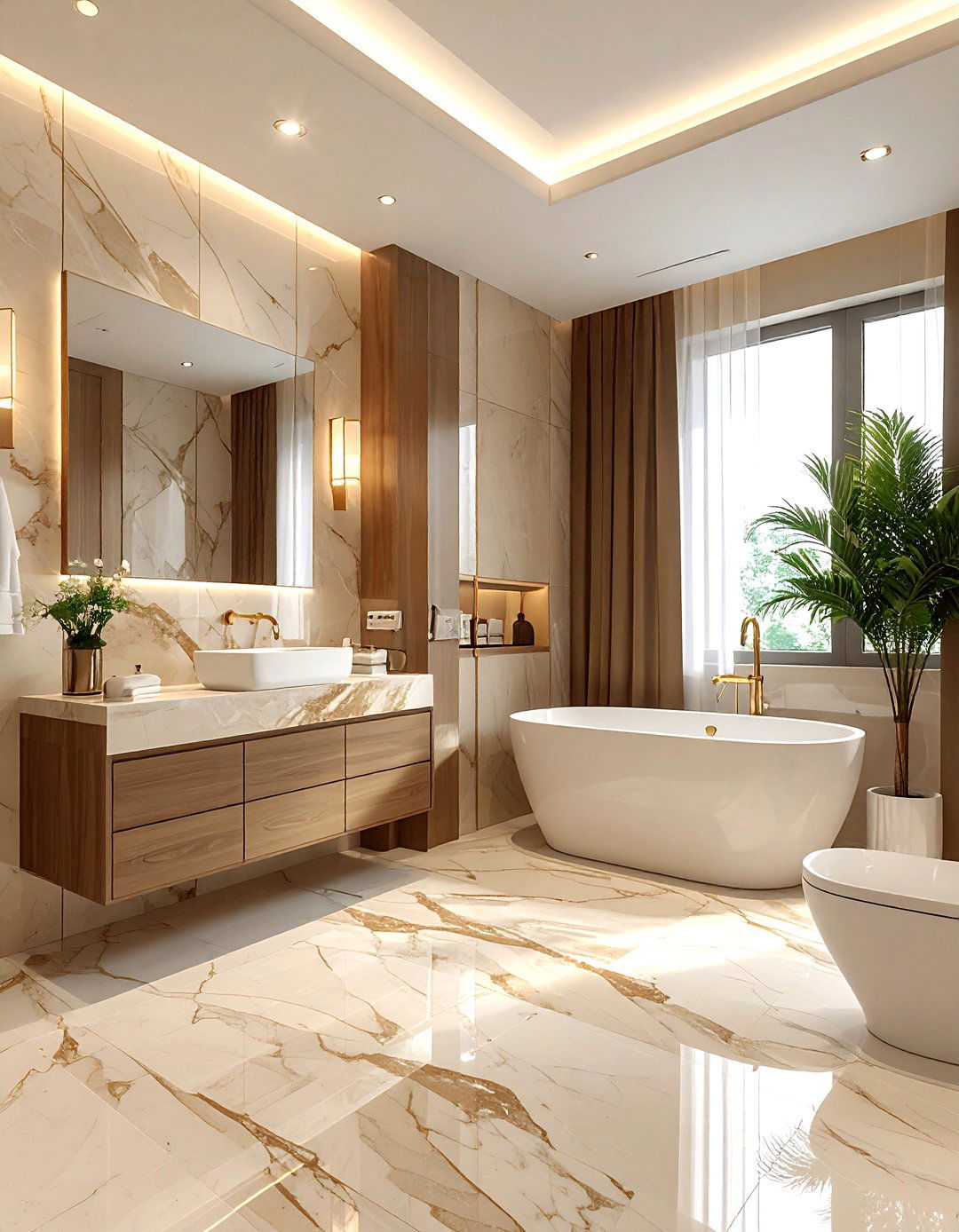 30 Brown Bathroom Color Schemes for a Spa-Like Atmosphere