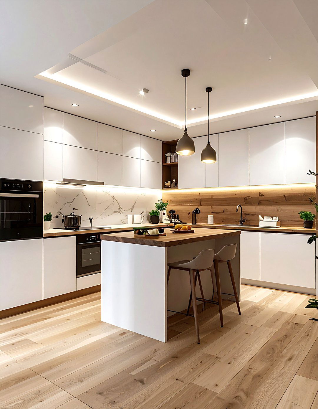 Brown and white small kitchen - 30 brown and white kitchen ideas