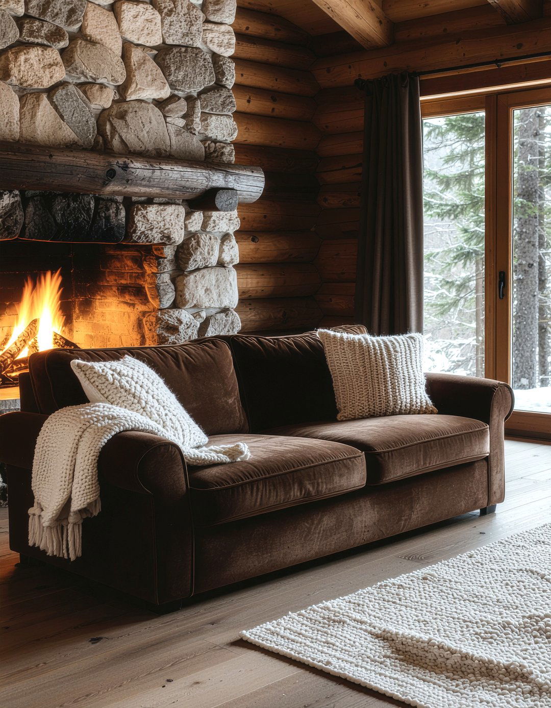 Brown fabric sofa - 30 fabric sofa living room ideas