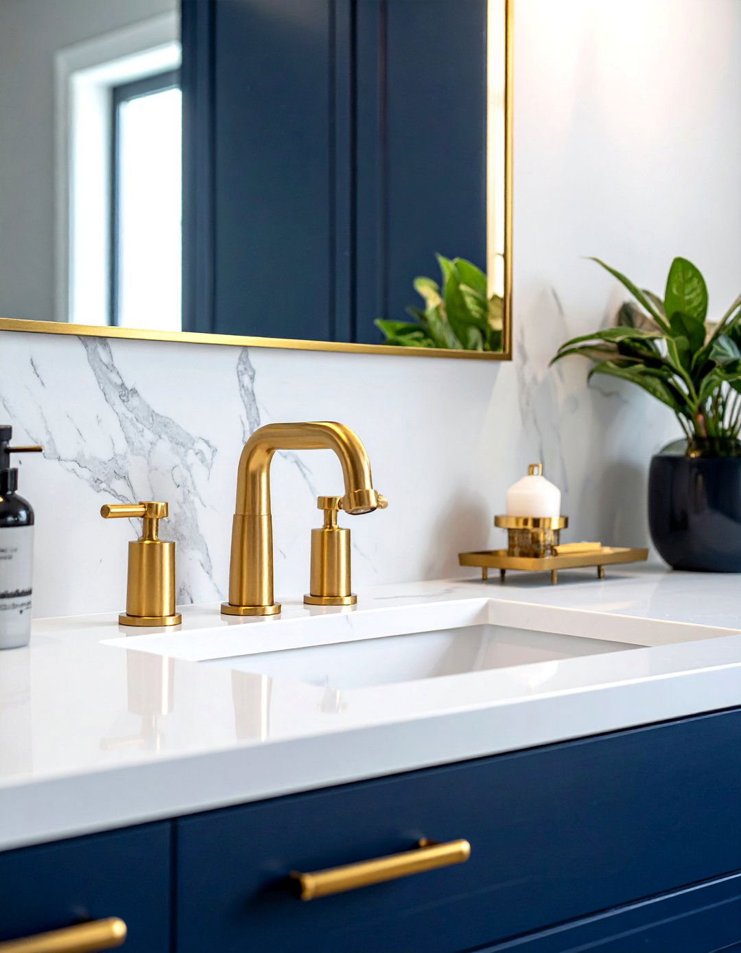 Brushed Gold Bathroom Faucet - 30 centerset faucet ideas